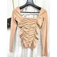 ราคา เสื้อยืดแขนยาว คอเหลี่ยม ผ้ากำมะหยี่ size s (20302628712)