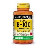 ราคา 100 เม็ด วิตามินบีรวม Ultra B100 Complex สุขภาพหัวใจและระบบประสาท, สนับสนุนการทำงานของภูมิคุ้มกันและการเผาผลาญพลังงาน (11799557098)