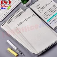 ราคา สมุดโน๊ต สมุดโน๊ตสันห่วง (แนวตั้ง) ปกใส A4,A5,B5 มีเส้น สมุดบันทึกเกลียว สมุดปกพลาสติกใส *สินค้าพร้อมส่ง* (15455701053)