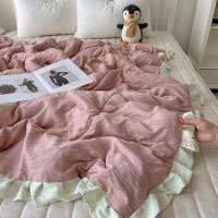 ราคา เส้นด้ายจีบลูกไม้สไตล์เกาหลี ผ้านวม สัมผัสที่เป็นมิตรกับผิวและนุ่มเป็นพิเศษ ผ้านวมบาง ผ้าห่มเดี่ยว/ราชินี/คิงไซส์ (42352217672)