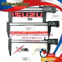 ราคา โลโก้ isuzu ติดกระจังหน้า สีแดง + Hi-lander สีแดง + x-series ของแท้ OEM ใส่ isuzu d-max อีซูซุ TFR (ดูไซส์ตามรูป) (21619634028)