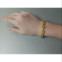 ราคา สร้อยข้อมือทองไมครอน งานคุณภาพ พลอยสีเขียว ยาว 6.5 นิ้ว (ของใหม่) งานคุณภาพเกรด A (5833455965)