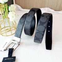 ราคา เข็มขัดชาย MODERN HARNESS CUT-TO-SIZE REVERSIBLE SIGNATURE COATED CANVAS BELT (COACH F64825) CHARCO (27463786394)