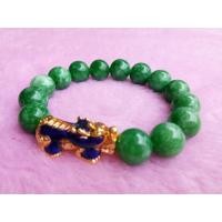 ราคา กำไลหินแท้ปี่เซียะ หินอาเกตสีเขียว 10 mm (1985990261)