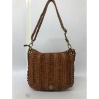 ราคา กระเป๋ามือสอง FOSSIL Vintage สีน้ำตาล หนังแท้ถัก ขนาด 10 นิ้วครึ่ง อะไหล่ทองเหลือง พร้อมส่ง (24876854440)