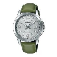 ราคา Casio Standard นาฬิกาข้อมือผู้ชาย สายหนัง รุ่น MTP-V004L, MTP-V004L-3B,MTP-V004L-3BUDF - สีเขียว (5311842697)