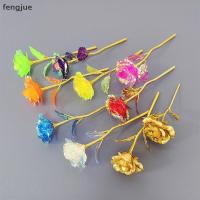 ราคา Fengjue ดอกไม้ประดิษฐ์ Rose ของขวัญวันวาเลนไทน์ ดอกกุหลาบสีทองชุบทอง 24K TH (26867413229)