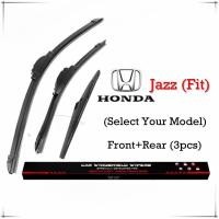 ราคา ชุดใบปัดน้ําฝน Honda JAZZ / FIT สําหรับ 2000-2022 Jass GD GE GF GK GH GP Hatchback HB Car Window Wipers Bundle (แบบกล้วย + หลังเดิม) จาก (28115689534)