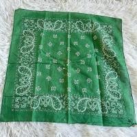 ราคา ผ้าเช็ดหน้าผ้าโพกหัวสีเขียวอ่อน u.s.a ของแท้100% (26530593180)