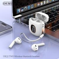 ราคา OUKU UK22 True Wireless Stereo bluetooth headset หูฟังบลูทูธ หูฟังไร้สาย พร้อมเคสชาร์จ (42708975528)