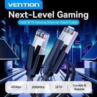 ราคา สายเคเบิลเครือข่าย Vention Cat8 ความเร็วสูง 40Gbps SFTP ผ้าฝ้ายถักแบบ RJ45 สําหรับเราเตอร์ พีซี แล็ปท็อป ทีวี เกมมิ่ง อีเธอร์เน็ตแพทช์สายเคเบิล (40710990787)