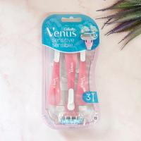 ราคา [Gillette®] Venus Sensitive 3 Disposable Razors ยิลเลตต์ วีนัส ชุดมีดโกนสำหรับผู้หญิง (23027766152)