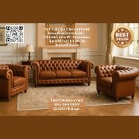 ราคา SET 3 ตัว โซฟา 5 ที่นั่ง รุ่น Chesterfield งานดึงกระดุม สไตล์ยุโรป มีสีหนังให้เลือก วัสดุคุณภาพดี (41102516409)