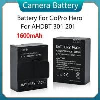 ราคา แบบชาร์จ1600มิลลิแอมป์ชั่วโมงแบตเตอรี่ AHDBT 301 201แบตเตอรี่ AHDBT-301สำหรับ GoPro ฮีโร่3ไปโปรฮีโร่3การกระทำกล้องแบตเตอ (26819280788)