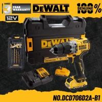 ราคา DEWALT สว่านกระแทกไร้สาย ไร้แปรงถ่าน 12V 2.0Ah พร้อมชุดดอกสว่าน 16 ชิ้น No.DCD706D2A-B1 (25814474283)