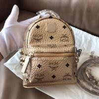 ราคา New! MCM X-Mini Stark Bebe Boo Backpack in Visetos Berlin Gold (4834528167)