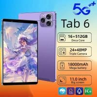 ราคา Tablet 6 แท็บเล็ต Android หน้าจอเต็ม 11 นิ้ว หน้าจอใหญ่ 5G Dual SIM แท็บเล็ตสำหรับนักเรียน (41557017763)