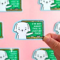 ราคา I'm Not Angry This Is Just My Face Glitter Sticker สติกเกอร์กลิตเตอร์ ลายน้องหมา | Jormation (26711348735)