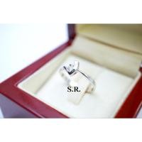 ราคา S.R. แหวนทองคำขาว แหวนเพชร เม็ดละ 0.15 กะรัต เพชรน้ำ100 ขาวสวยไฟดี พร้อมใบรับรองสินค้า เคลือบทองคำขาวแท้100% (28519060281)