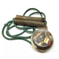 ราคา ตลับสีผึ้งห้อยคอ เชือกตะกรุด สภาพเก่าเก็บเดิมๆ ไม่ทราบที่ (G 576) (26478516349)
