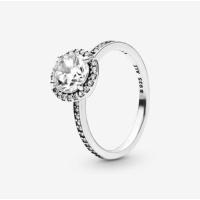 ราคา Pandora ของแท้แหวนเพชรเงินวงกลม พร้อมส่งแถมอุปกรณ์ครบเซ็ต (26228007955)