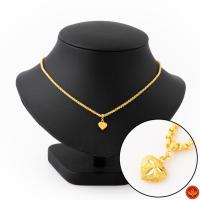 ราคา LSW สร้อยคอทองคำแท้ 1 สลึง (3.79 กรัม) ลายคตกิตโปร่งทรงเครื่องระย้าหัวใจ NC-57 (7531880737)