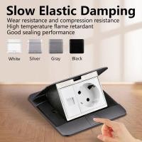 ราคา 250V 16A Universal Europe Standard Socket USB RJ45 Internet Outlet Aluminum Alloy Box 2 Way Power Outlet Pop-Up Socket 1 (28559059069)