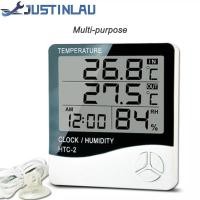 ราคา Digital LCD Thermo-hygrometer เครื่องวัดอุณหภูมิอิเล็กทรอนิกส์ในร่มและกลางแจ้งในครัวเรือน 1 ชิ้น, สถานีอากาศพร้อมนาฬิกาปลุก (29334773874)