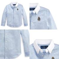 ราคา เชิ้ตสีฟ้าผ้าOxford ปักลายหมี (2676302500)