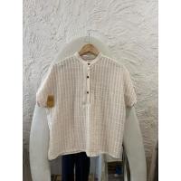 ราคา muji top เสื้อผ้าฝ้าย เสื้อคอจีน เสื้อผ้าตาสามเส้น (26486296839)