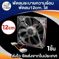 ราคา พัดลมระบายความร้อน Fan Case พัดลม12CMใสไฟสี (1860618319)