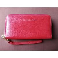 ราคา (แจกโค้ดลดทั้งร้าน) กระเป๋าสตางค์ แบรนด์แท้ G Roberta ใบยาว หนังสีแดงสด (1742588080)