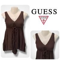 ราคา Guess ( GC313 ) เสื้อผู้หญิง เสื้อกล้าม/สายเดี่ยว คอวี สีน้ำตาล ผ้ายืด เซลตำหนิ ของแท้ พร้อมส่ง (27026887345)