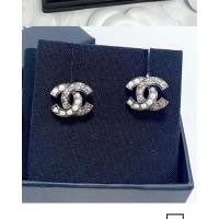 ราคา Chanel ต่างหูชาแนลเงินรมควันดำ (ของแท้100%) 1.3 ซม. (23524595969)