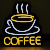 ราคา ป้ายไฟLED ป้ายไฟร้านกาแฟ ป้ายไฟcoffee ป้ายไฟหน้าร้าน ป้ายไฟตัวอักษร ป้ายไฟวิ่ง ป้ายไฟLED-coffee สีเหลือง (28703213525)