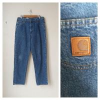 ราคา Vintage 90s Carhartt กางเกงยีนส์ขากระบอกใหญ่ ผ้ายีนส์ไม่ยืด Size 36X32 เอววัดจริง 34 นิ้วค่ะ (24833206412)