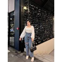 ราคา กางเกงยีน แต่งขาด (สาวอวบ) (22229433336)