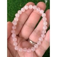 ราคา (R51) หินโรสควอตซ์ 6มิล Rose Quartz Stone6mm หินมงคล หินนำโชค (43550392568)