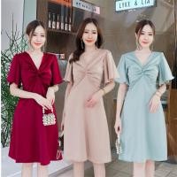 ราคา Sofia dress เดรสทวิสออกงาน ผ้าซาติน ป้าย VERA (22485413625)