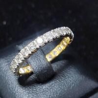 ราคา แหวนเพชรแถวเกือบรอบนิ้วเพชรน้ำ100 (4369059513)