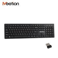 ราคา Meetion คีย์บอร์ดไร้สายบางเฉียบ 2.4Ghz สําหรับพีซีและแล็ปท็อป (สีดํา) MT-WK841 (22469003406)