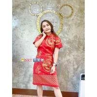 ราคา ชุดเดรสลายปลาทองลายมงคล ต้อนรับเทศกาลตรุษจีน (25960998658)
