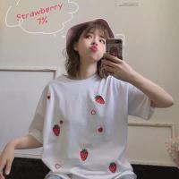 ราคา เสื้อoversize ปักลายสตอเบอรี่ ✨ (4006170972)