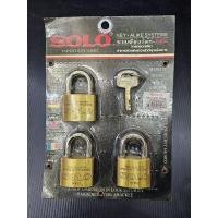 ราคา Solo กุญแจ key alike 3ตัวชุด ขนาด 40มิล ระบบลูกปืน รุ่น4507 ของแท้ (16597258419)