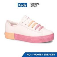 ราคา รองเท้าผ้าใบ keds triple kick pop foxing brush ชมพู (6084304882)