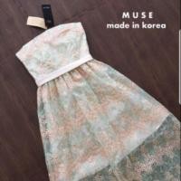 ราคา เดรสเกาะอกลูกไม้ งาน Muse (758563611)