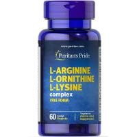 ราคา Puritan L-Arginine, L-Ornithine, L-Lysine (Tri Amino Acid) 60 เม็ด กรดอะมิโน (29567878518)