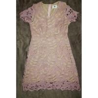 ราคา Usedเดรสสีชมพูผ้าลูกไม้งานป้ายhiso (1116204325)