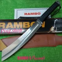 ราคา อุปกรณ์เดินป่า มีดยาว มีดพก มีดเดินป่า มีดสปาต้า มีดพกเดินป่า RAMBO 5 ใบเลส พร้อมซองหนัง (16293829665)