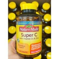 ราคา วิตามินซี Nature Made Super C vitaminD + zinc Complex 200 Tablets (11308782913)